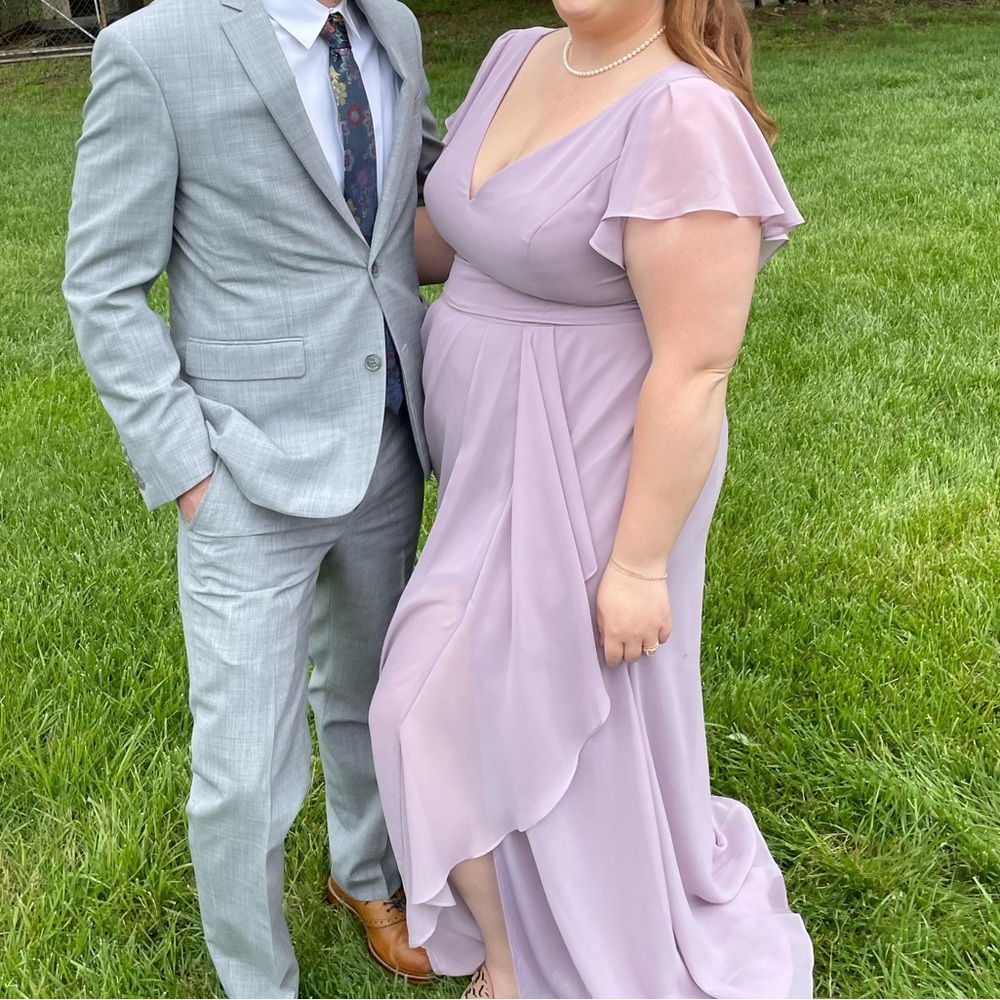 David’s Bridal Lilac Bridesmaid Dress